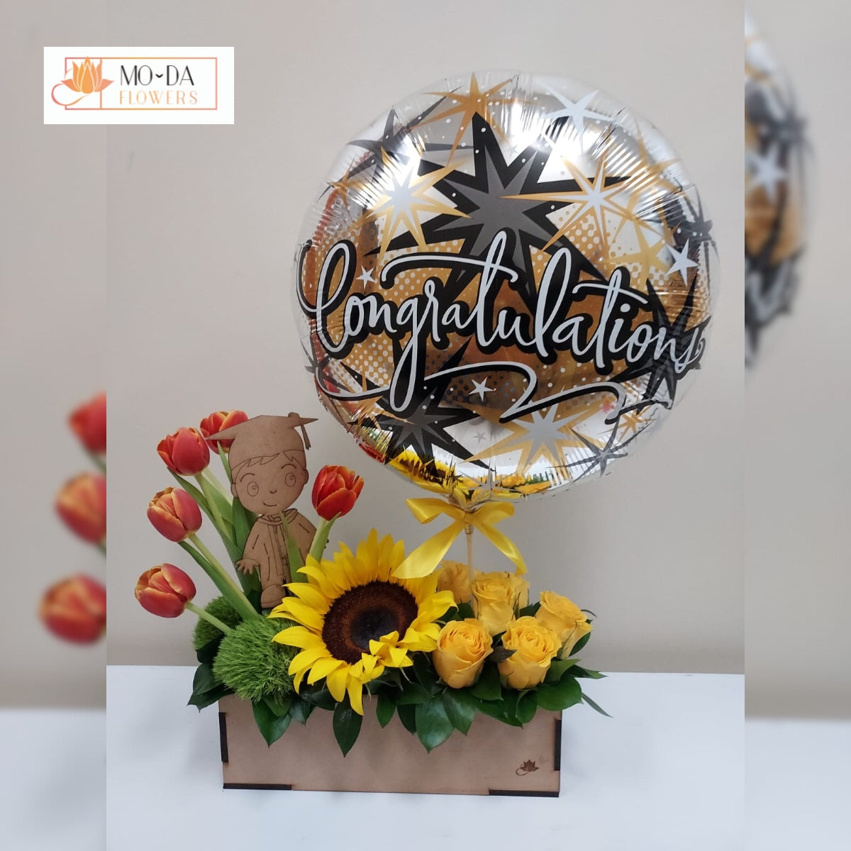 Arreglo graduacion con globo