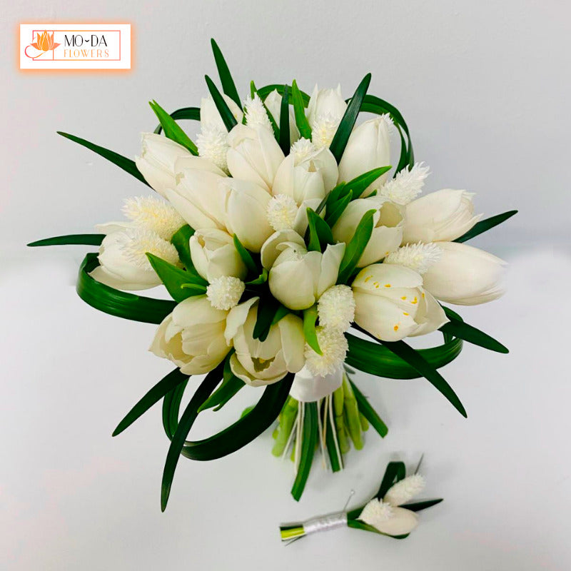 Ramo de novia con tulipanes