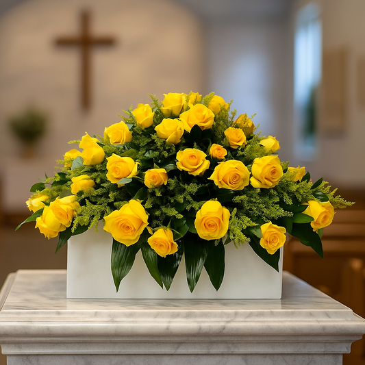 Recuerdo Luminoso: Homenaje en Rosas Amarillas