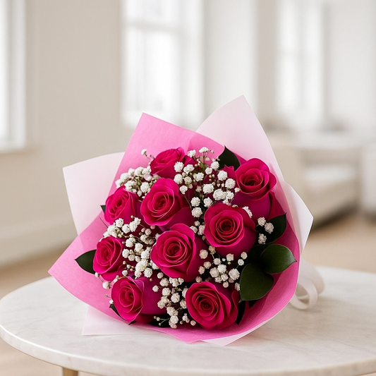 Aniversario - Ramos de 12 Rosas – Escoge tu color favorito