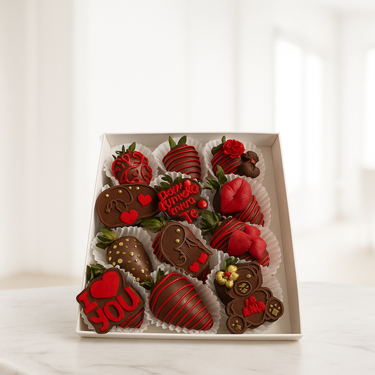 Chocolates - Caja Amorosa de Fresas y Chocolates