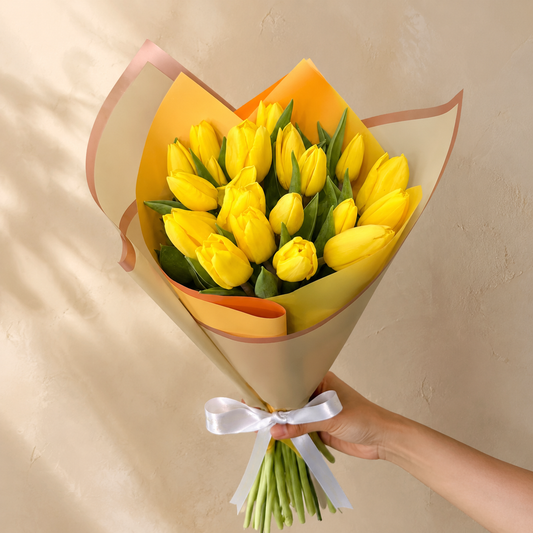Tuliamores (Flores Amarillas) (24 Tulipanes)