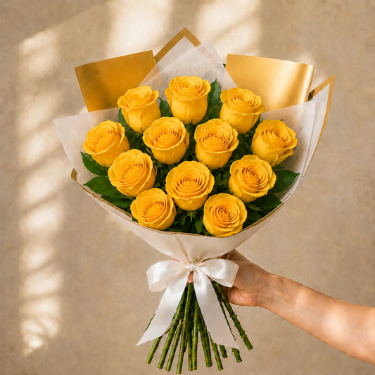 Eterno Amanecer (Flores Amarillas) (12 Rosas)